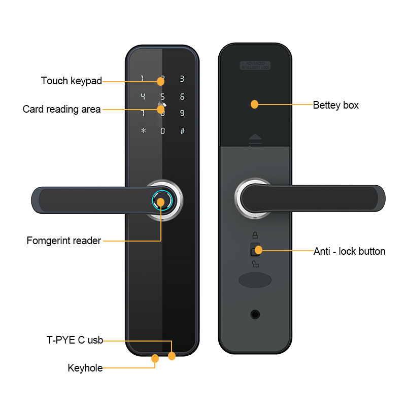 Smart Lock Zigbee Gateway - スマートロック 指紋認証 デジタル Tuya Wifi 寝室ドアロック