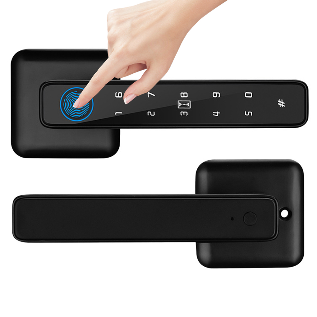 Digital Door Lock Fingerprint Handle - Tuya デジタルスマートドアロック 複数のアクセス方法対応 指紋認証 キーカード キーパッド