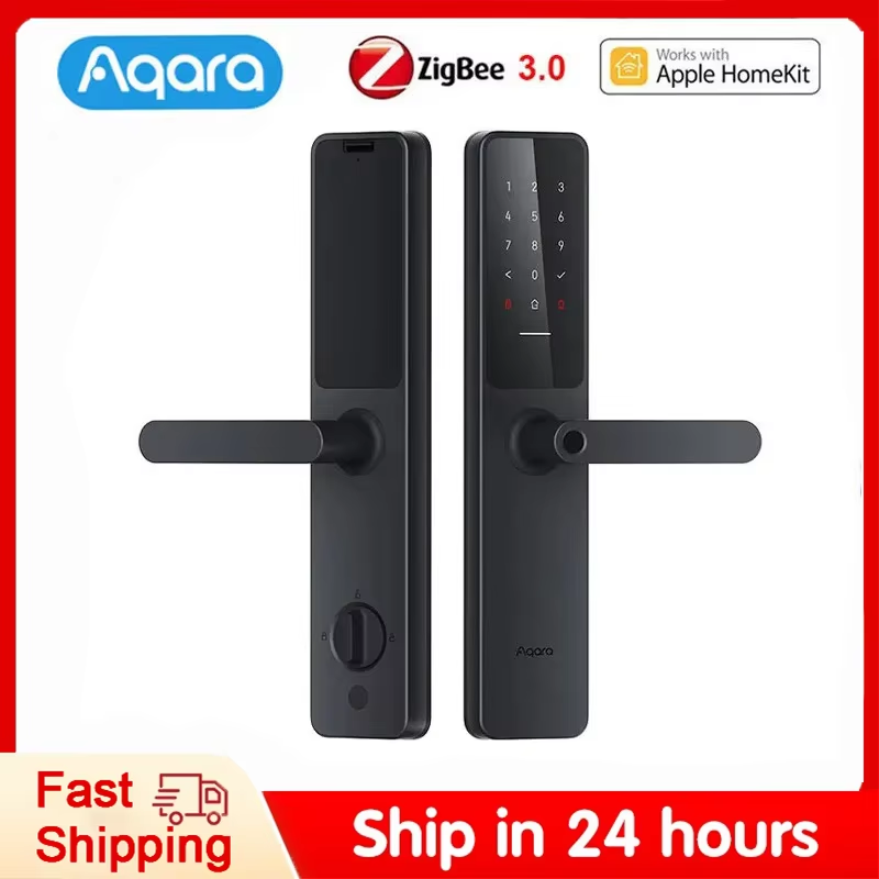 Smart Lock Zigbee Gateway - Aqara-スマートドアロック,A100 Pro, Zigbee,Bluetooth 5.0,指紋ロック解除,Apple HomeKit,Homeで動作