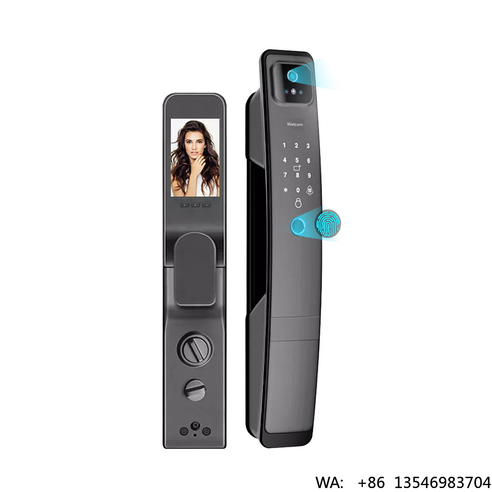 Digital Door Lock Fingerprint Handle - ホームセキュリティデジタル電気ハンドルBleパスワードTtlockキーレスエントリインテリジェントキーフィンガープリントドアスマートロック
