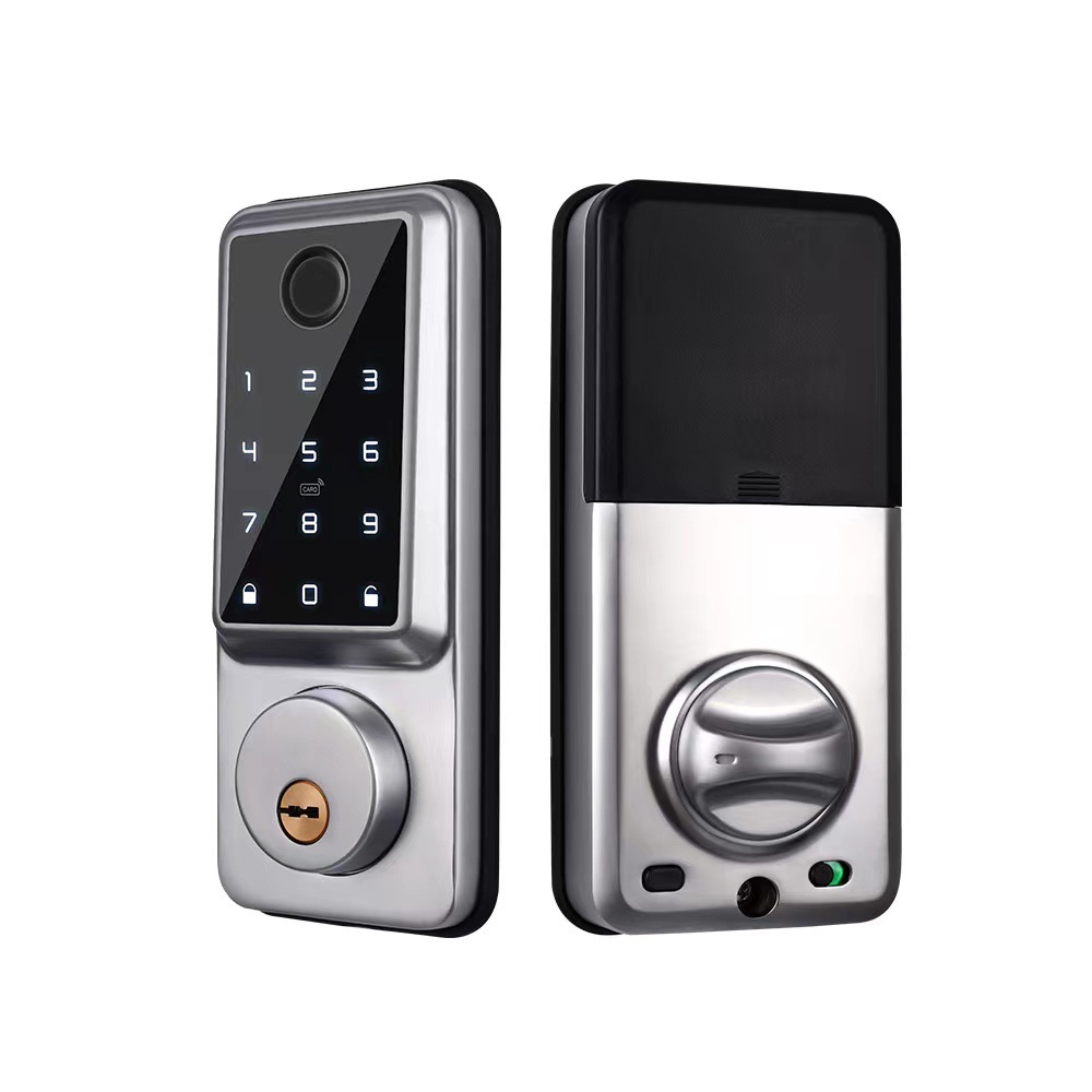 Smart Lock Deadbolt Keypad Bluetooth - 自動デッドボルトTuya WiFi TTlock ピンコード指紋認証キーレスエントリーキーパッドタッチスクリーン電子デジタルスマートドアロック