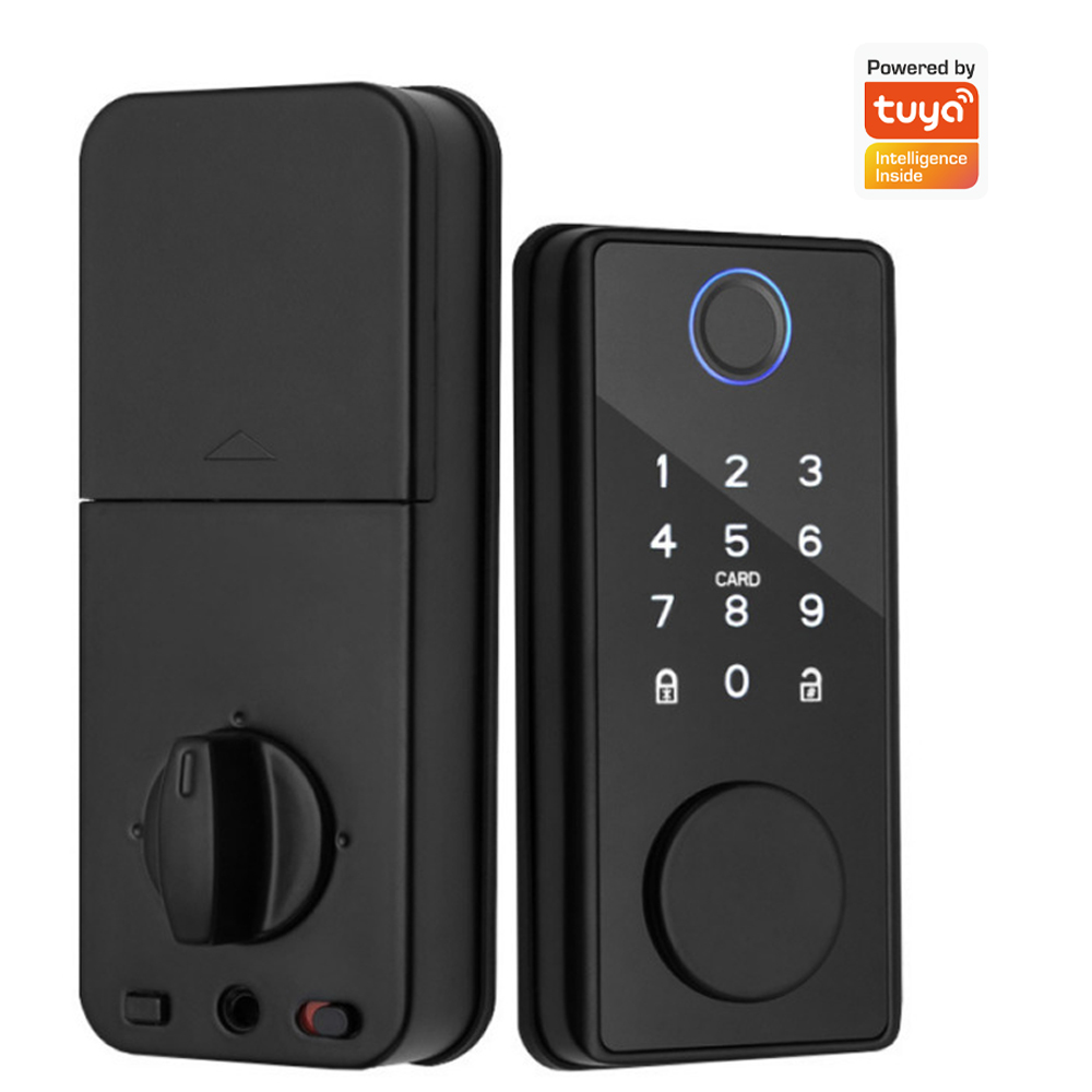 Fingerprint Padlock Weatherproof - Tuyaアプリ対応、リモコン操作可能なドアロック。鍵と指紋認証機能を搭載した電子式デジタル室内用電子錠。