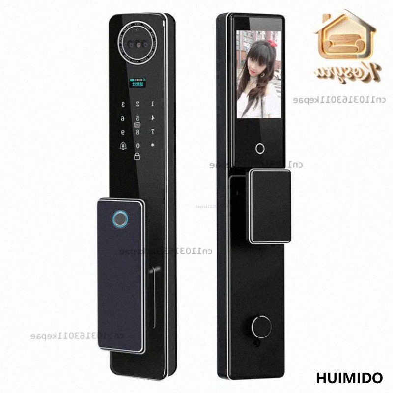 Face Recognition Door Lock - 二重ドア、顔認識、防水、防寒、日焼け防止、パスワード、指紋認証ロック、屋外用、別荘用、玄関用、スマートドア