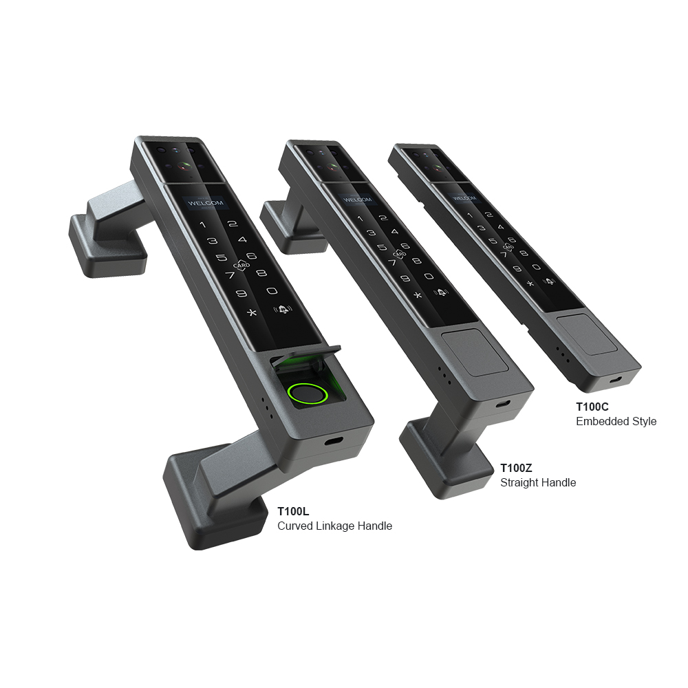 Smart Door Lock 3D Face Palm Vein - パームベインTuyaスマートゲートドアロックIP68防水3D顔認証、メモリカードストレージ付き、スチール/ガラス/木製ドア対応
