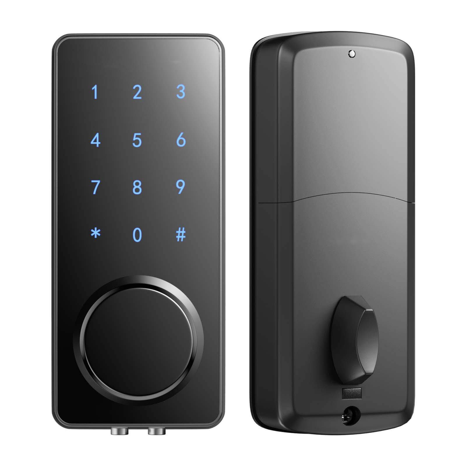 Smart Lock Deadbolt Keypad Bluetooth - Ttlock-ボタンとボルトを備えたスマートロック,自動ロック,キーパッドを備えた電子ロック,生体認証指紋制御