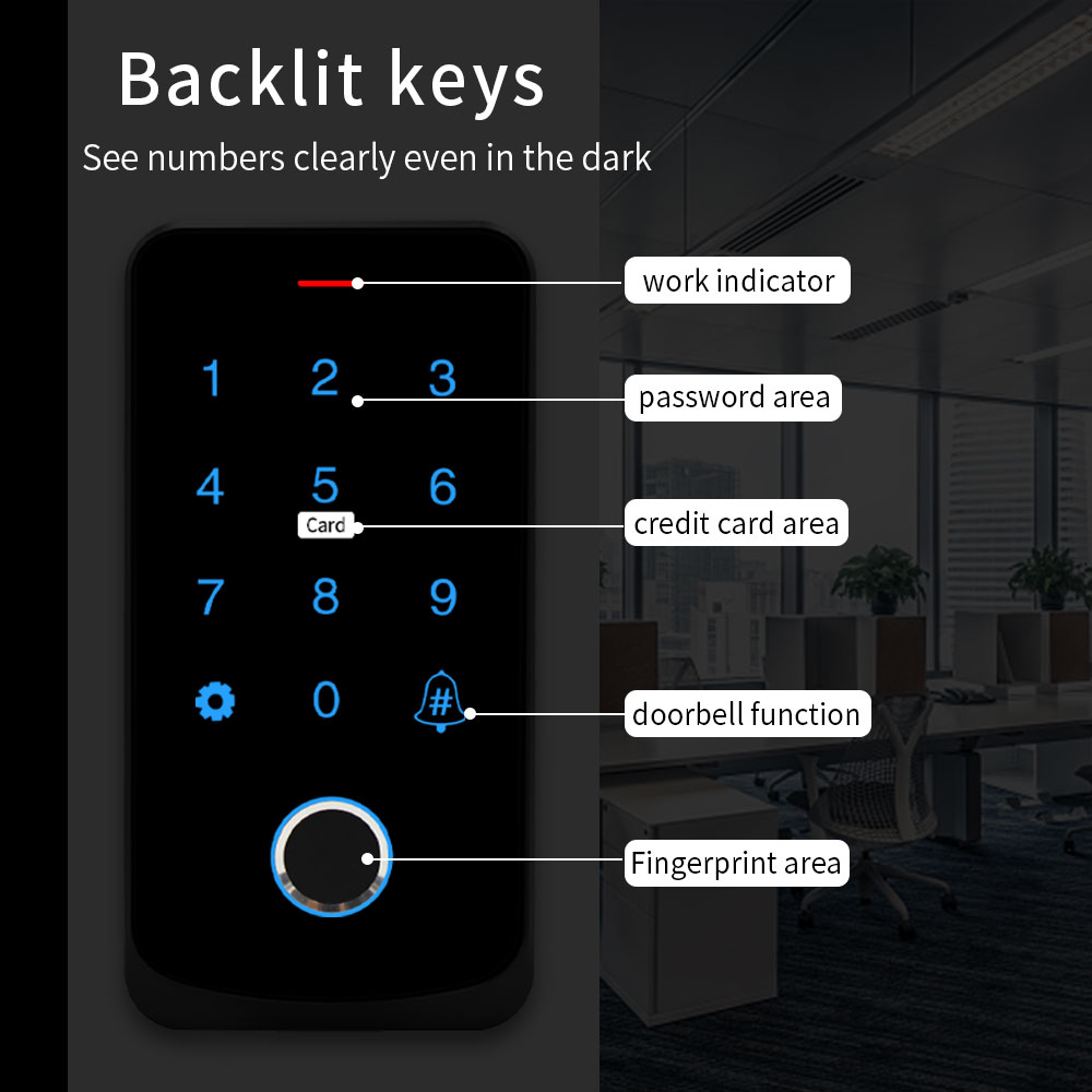Tf9-磁気ドアロック,防水,NFC,指紋,アプリケーション - Fingerprint Padlock Weatherproof のレビューと価格