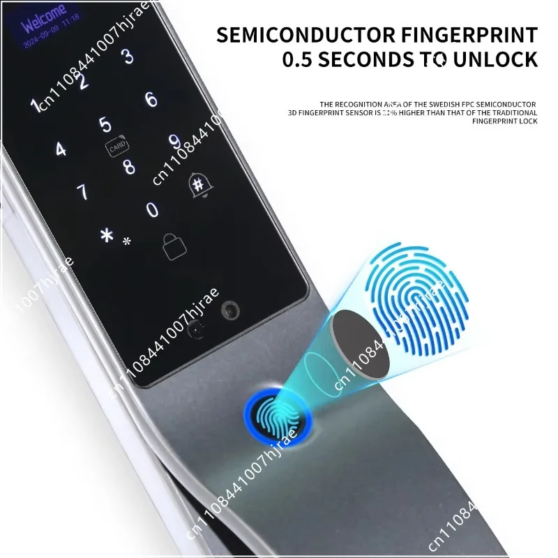 デジタルスマートドアロック、Wi-Fiアプリで操作可能、3D - Smart Door Lock Fingerprint Wifi のレビューと価格