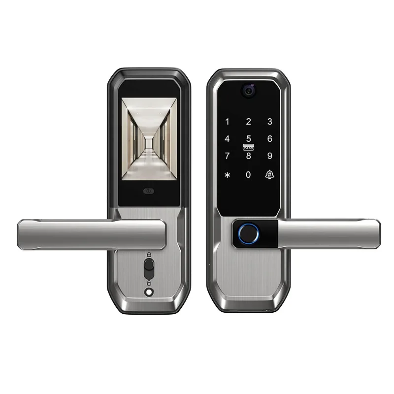 Tuya WiFiスマートドアロック、覗き穴カメラ付き、シン - Smart Door Lock Tuya App のレビューと価格