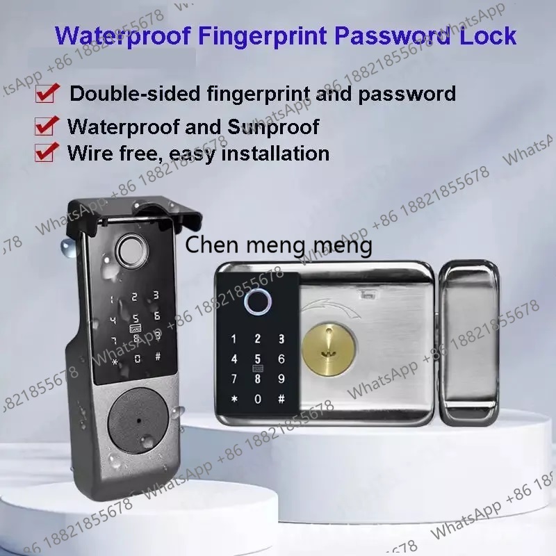 Tuya Wifi 防水スマートロック Ttlock Blu - Smart Rim Lock Wifi Fingerprint のレビューと価格