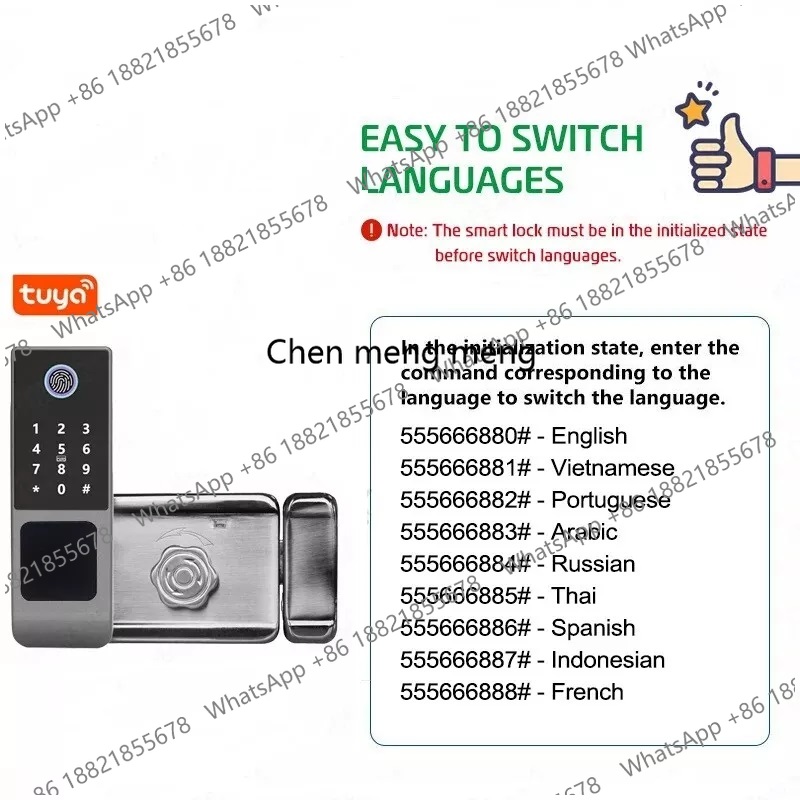 Tuya Wifi 防水スマートロック Ttlock Blu - Smart Rim Lock Wifi Fingerprint のレビューと価格