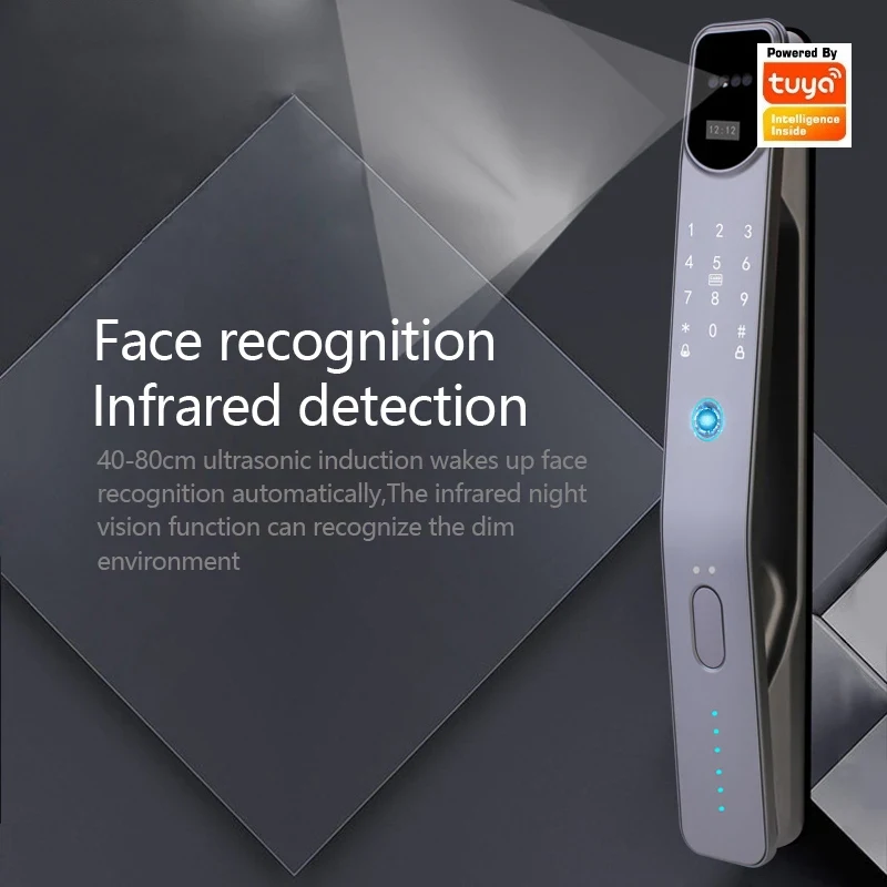Wi-Fi対応顔認識スマートロック、安全な家庭用防犯ドア、猫 - Face Recognition Door Lock のレビューと価格