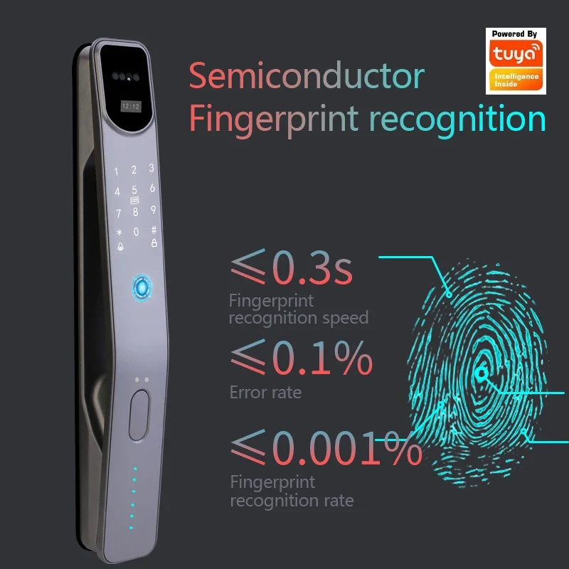 Wi-Fi対応顔認識スマートロック、安全な家庭用防犯ドア、猫 - Face Recognition Door Lock のレビューと価格