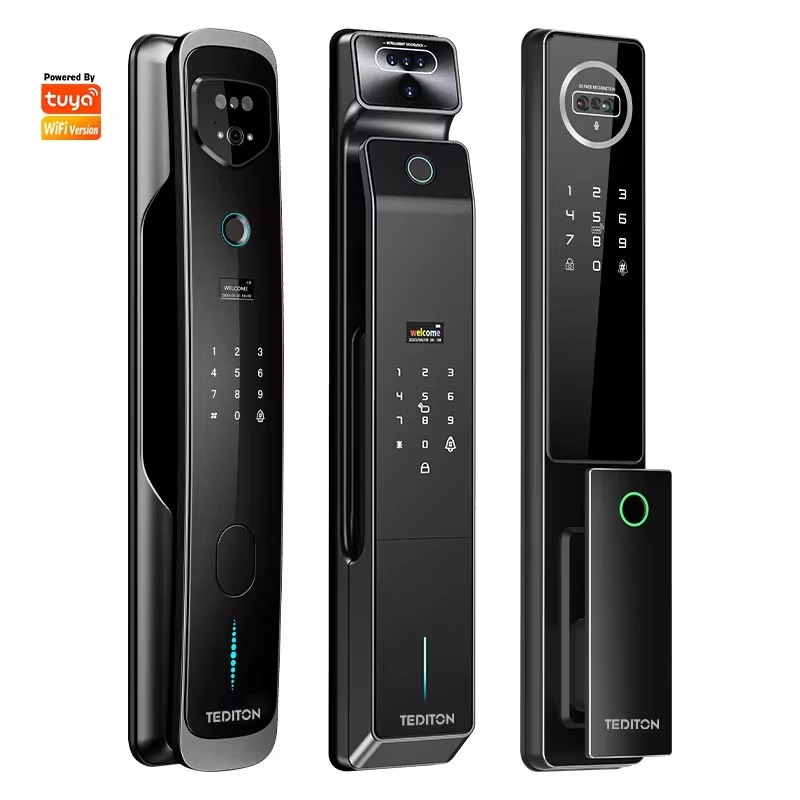 ビデオインターホン付き外部セキュリティシステム、玄関ドア用イ - Smart Door Lock With Camera Intercom のレビューと価格