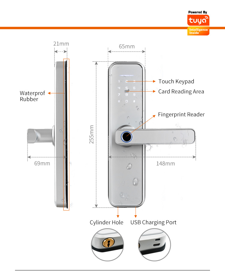 セラドゥーラ インテリジェ X5 防水 Tuya バイオメト - Smart Lock For Sliding Door のレビューと価格