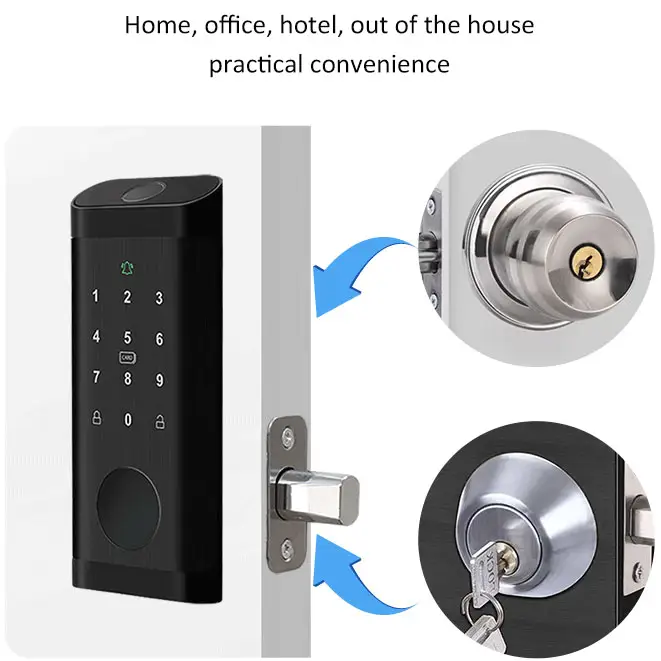 自動デッドボルトロック Tuya WiFi TTlock ピ - Smart Lock Deadbolt Keypad Bluetooth のレビューと価格