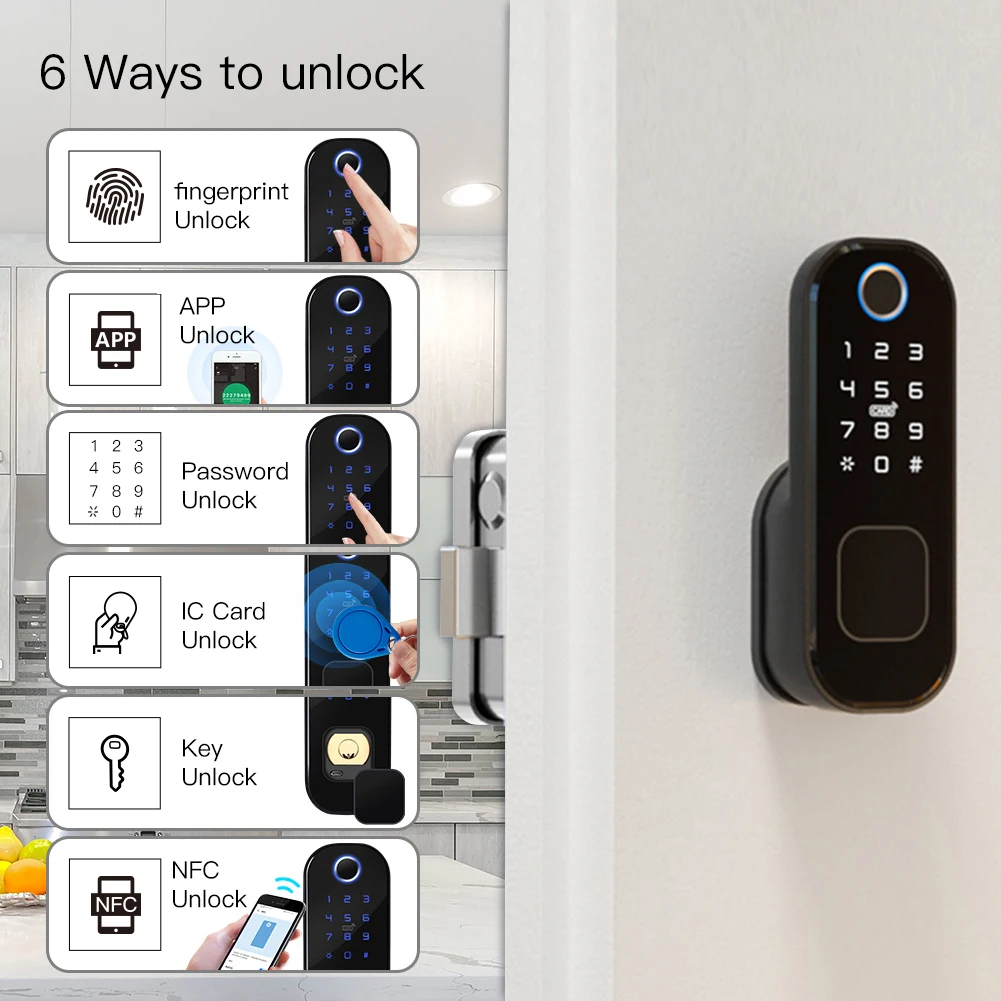 あなたのもの-Wi-Fiを備えたスマート指紋ドア,家,ホテル - Smart Door Lock Tuya App のレビューと価格