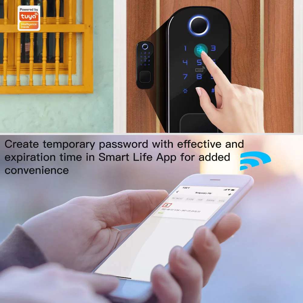 あなたのもの-Wi-Fiを備えたスマート指紋ドア,家,ホテル - Smart Door Lock Tuya App のレビューと価格