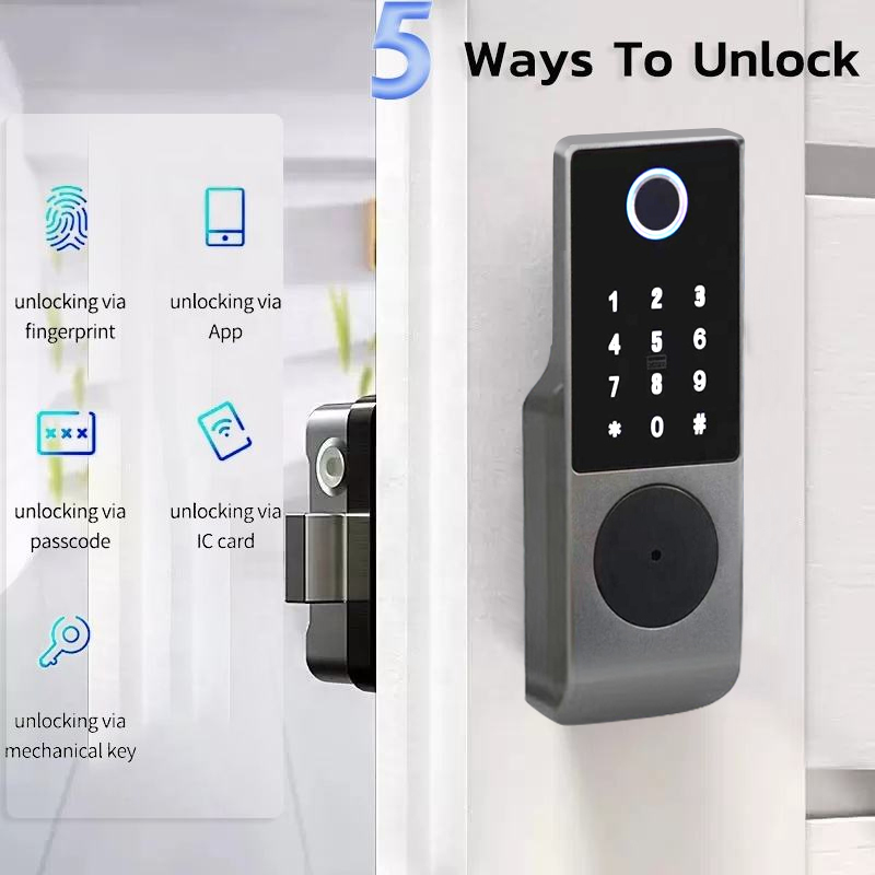 エンリケ・トゥヤ 防水屋外ゲートIP65スマートリムロック  - Smart Rim Lock Wifi Fingerprint のレビューと価格