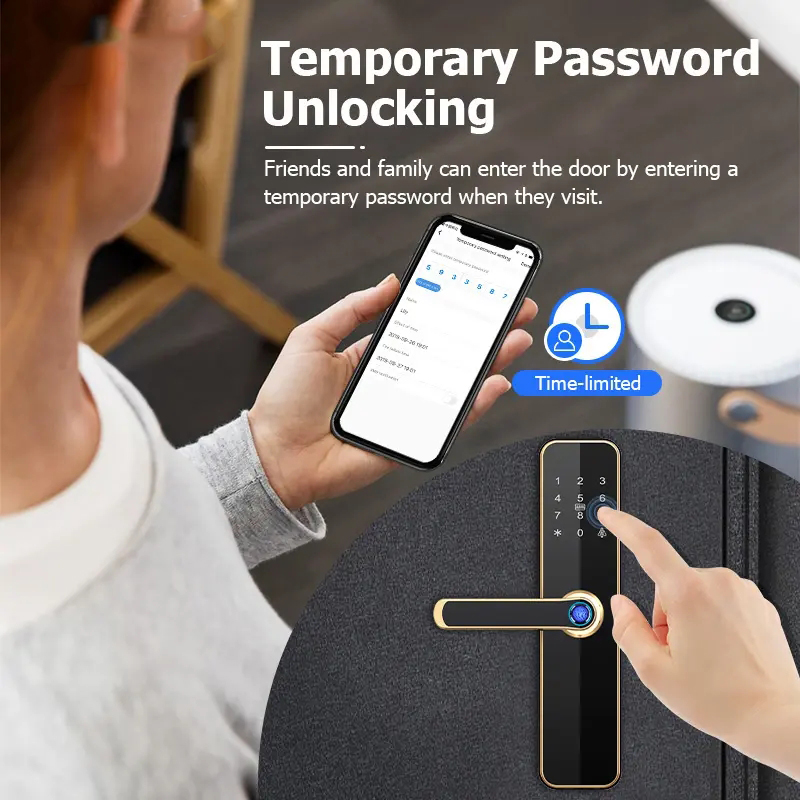 スマートロック 指紋認証 デジタル Tuya Wifi 寝室 - Smart Lock Zigbee Gateway のレビューと価格