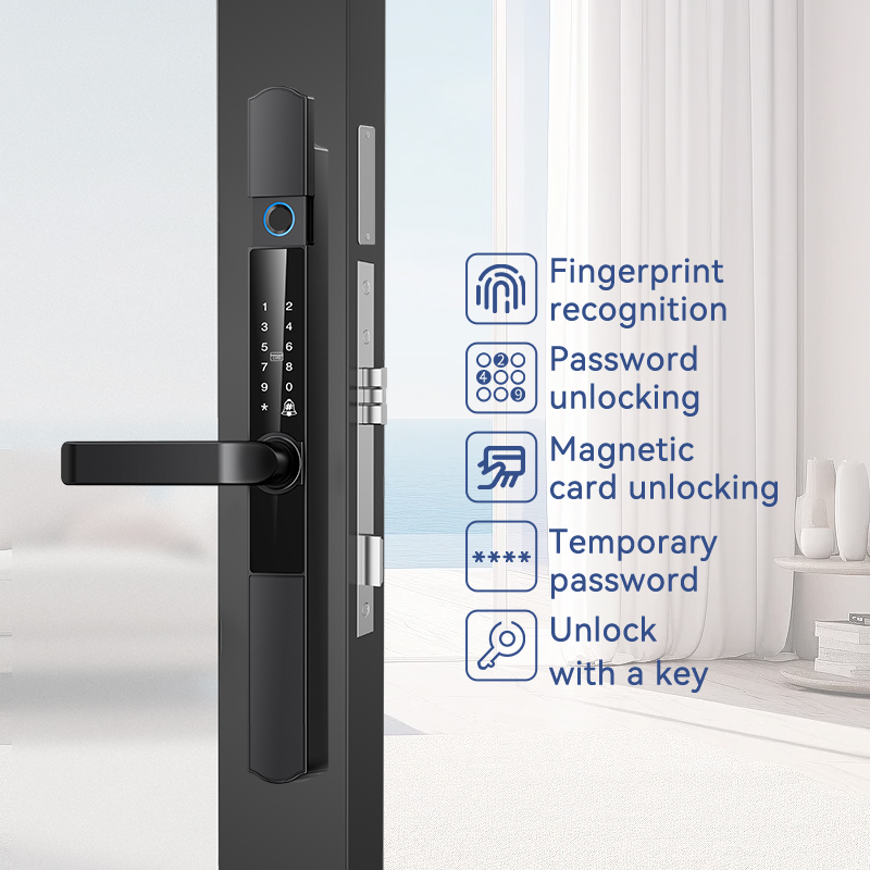 カスマンソース価格両面スリムドアロック防水2時間耐火ゲートス - Face Recognition Door Lock のレビューと価格