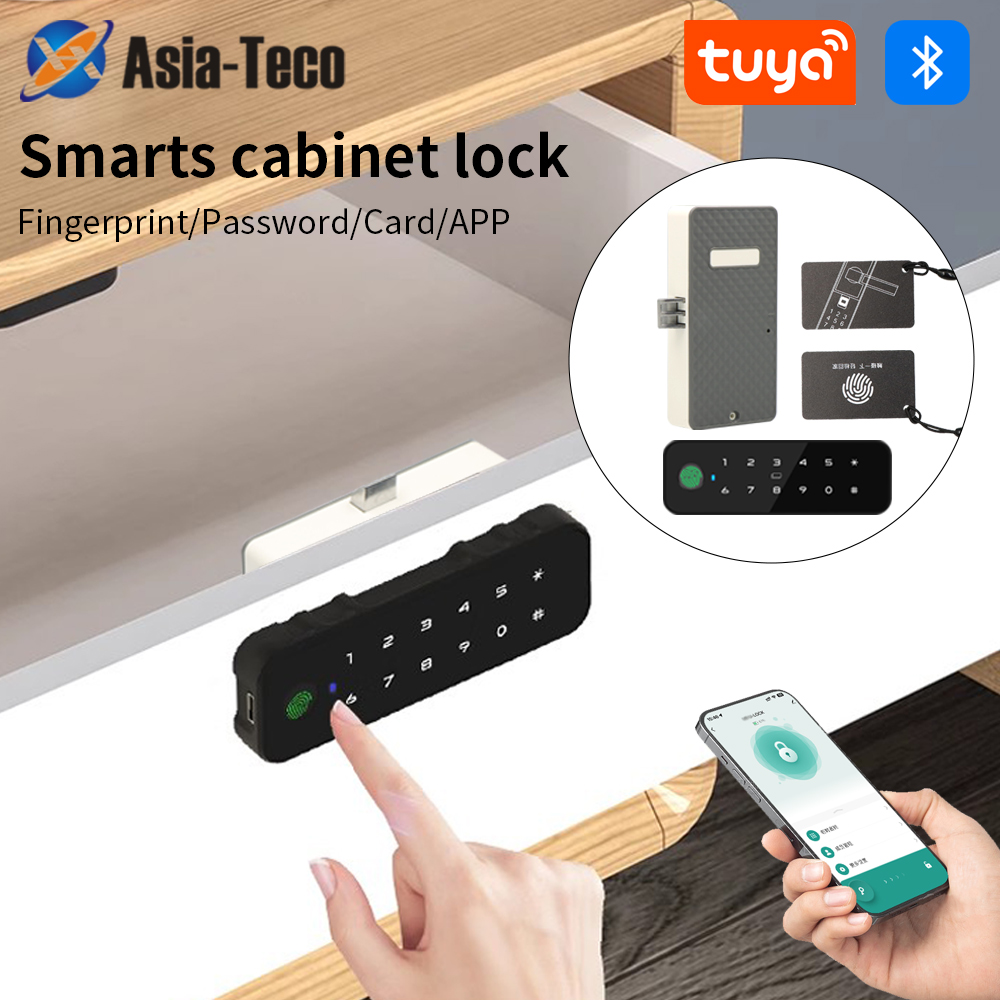 Tuya Bluetooth スマート木製キャビネット指紋ロ - Smart Lock For Sliding Door のレビューと価格