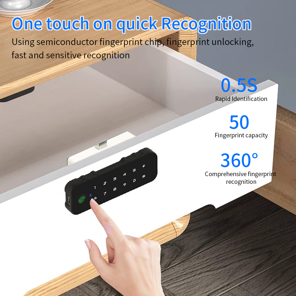 Tuya Bluetooth スマート木製キャビネット指紋ロ - Smart Lock For Sliding Door のレビューと価格