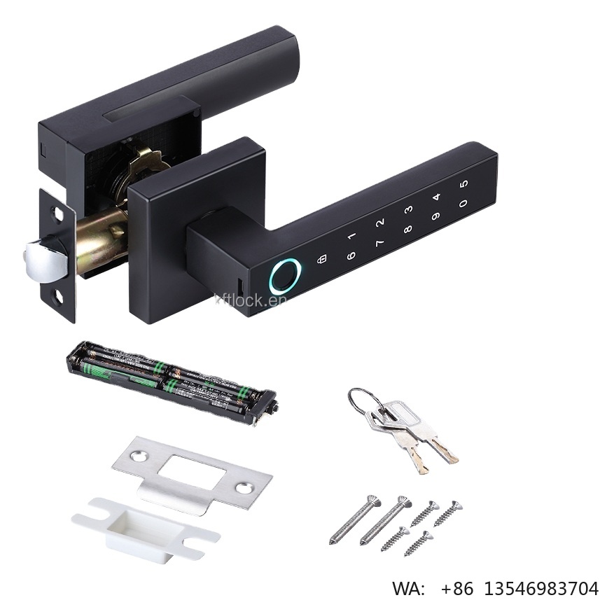 デジタル電気パスワード指紋認証スマートレバーハンドルドアロッ - Digital Door Lock Fingerprint Handle のレビューと価格
