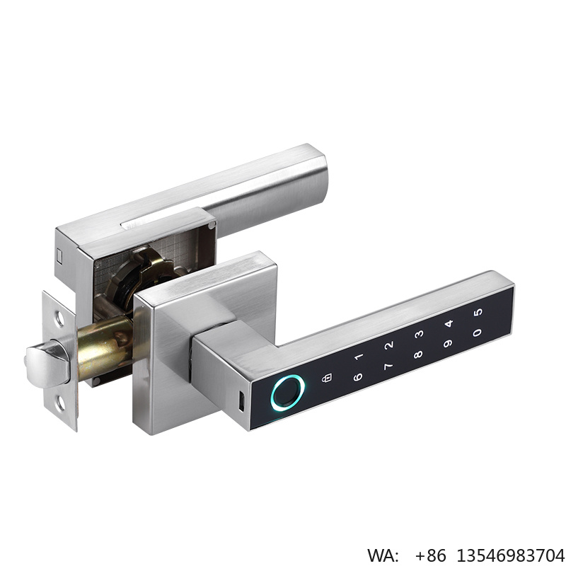 デジタル電気パスワード指紋認証スマートレバーハンドルドアロッ - Digital Door Lock Fingerprint Handle のレビューと価格