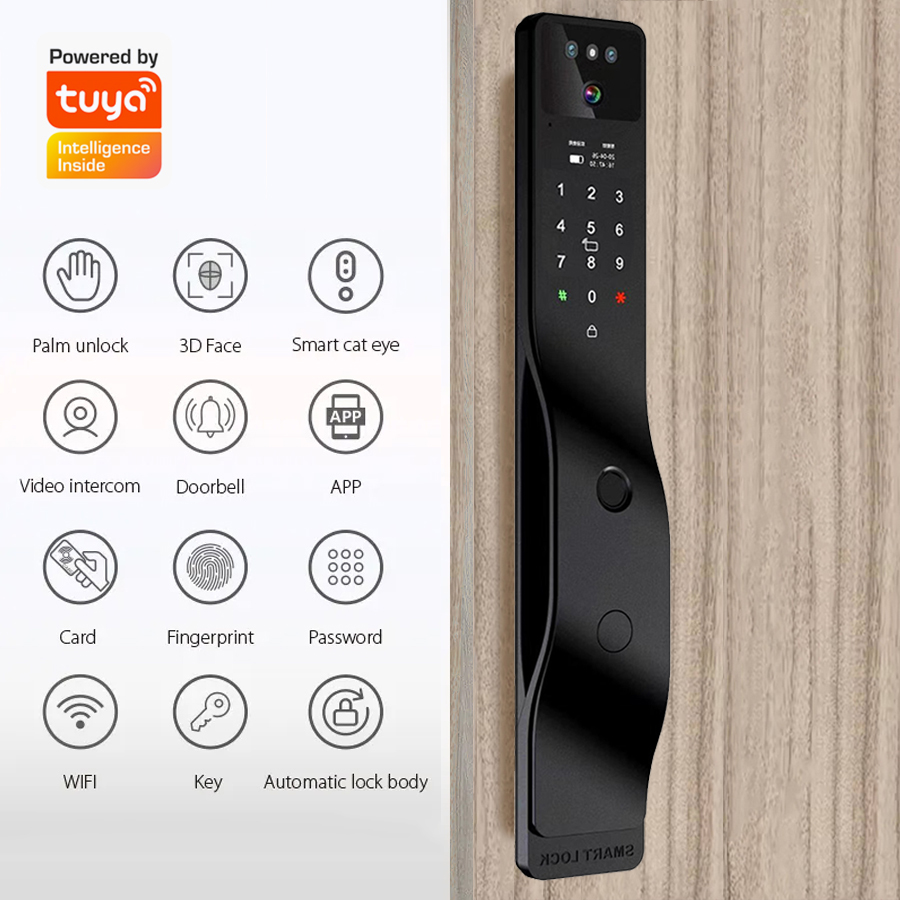 キーパッドロック イスラエル製 モーティス式 3D顔認証スマ - Smart Door Lock With Camera Intercom のレビューと価格