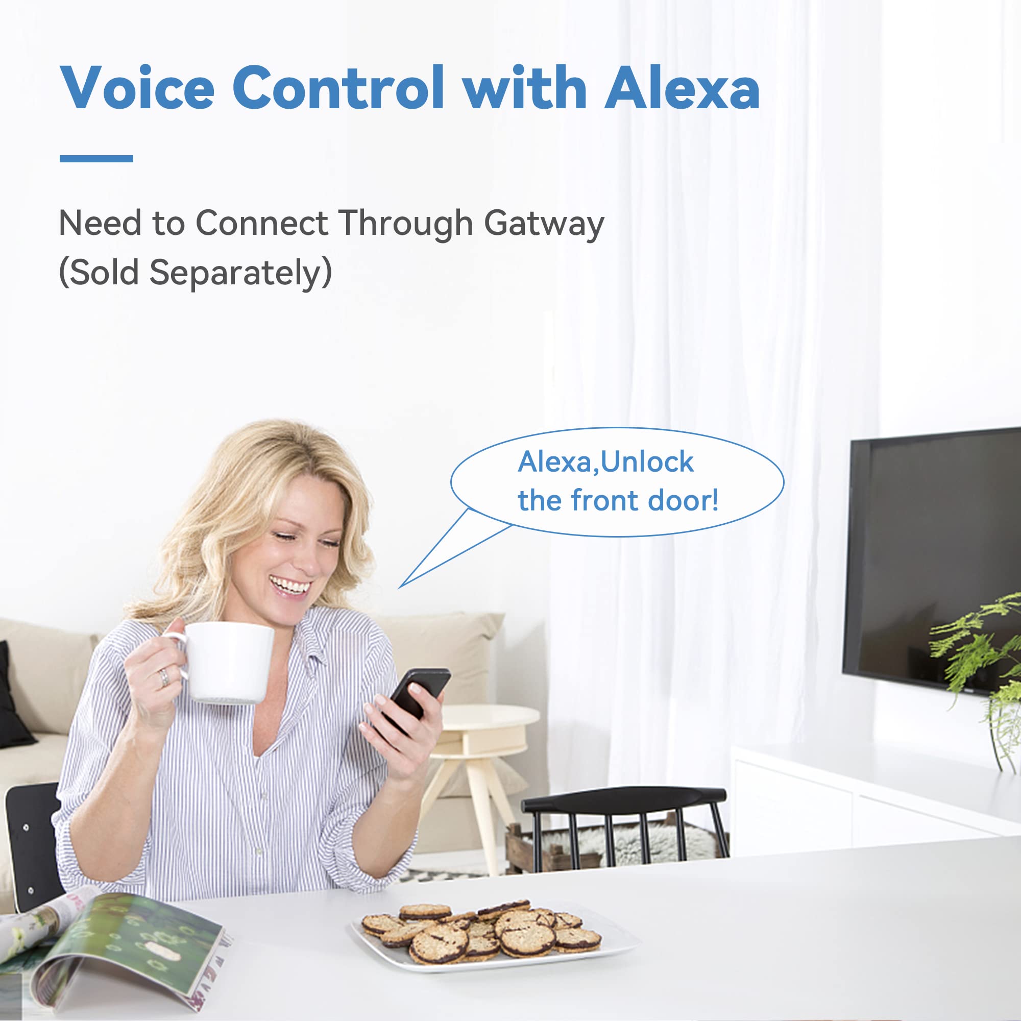 玄関用スマートデッドボルトロック、生体認証指紋、キーレスエン - Smart Lock Deadbolt Keypad Bluetooth のレビューと価格