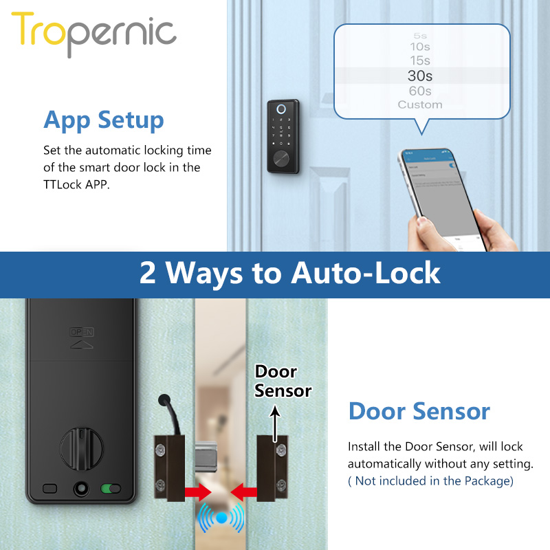 玄関用スマートデッドボルトロック、生体認証指紋、キーレスエン - Smart Lock Deadbolt Keypad Bluetooth のレビューと価格