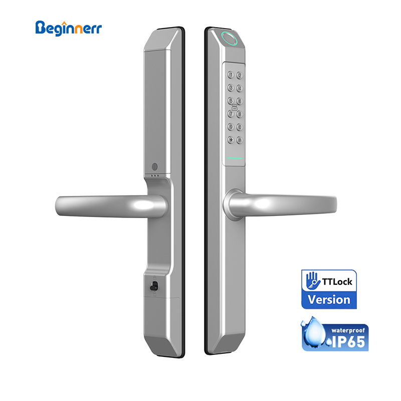 IP65 防水物理ボタンキーパッドスリムハンドルスマート U - Digital Door Lock Fingerprint Handle のレビューと価格