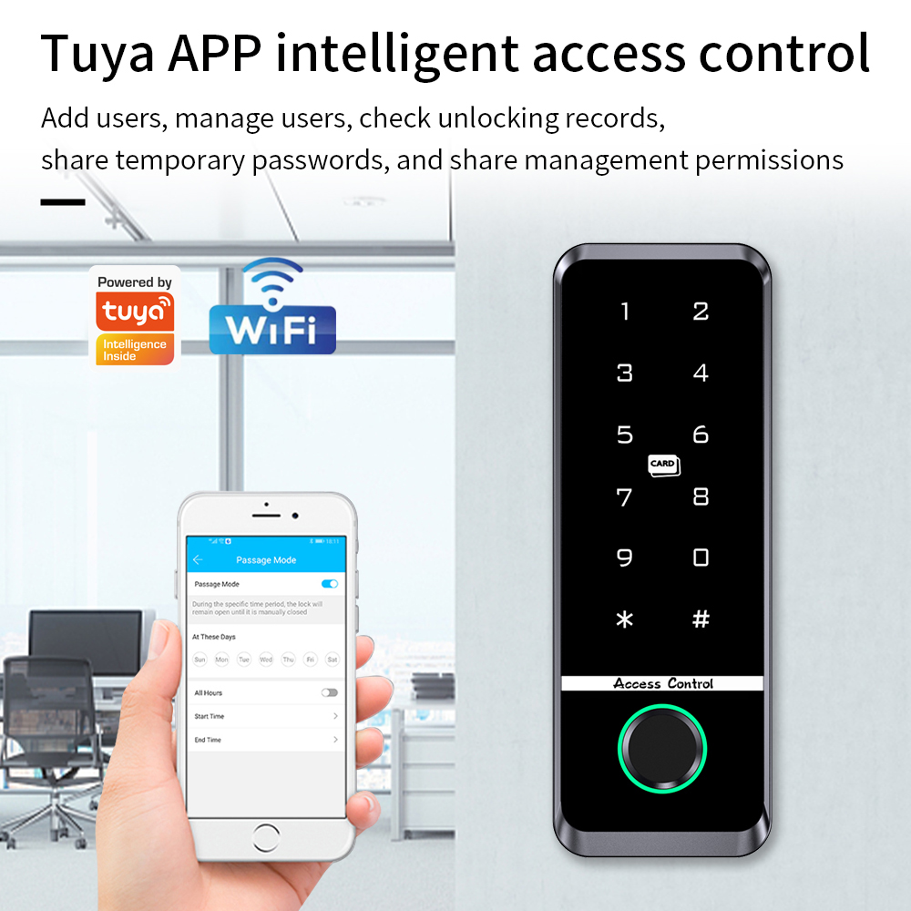 サポート Tuya アプリ電子指紋ロックオープナーアクセス制 - Fingerprint Padlock Weatherproof のレビューと価格