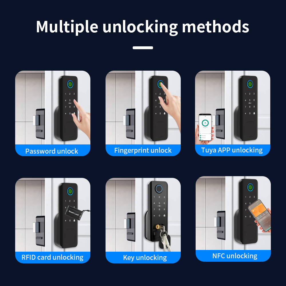 WiFi指紋認証防水屋外ガーデンロック、リモートコントロール - Smart Rim Lock Wifi Fingerprint のレビューと価格