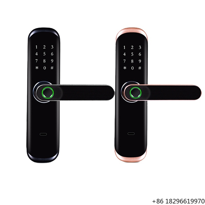 Wi-Fi対応の指紋認証ロック、タッチスクリーン式生体認証デ - Digital Door Lock Fingerprint Handle のレビューと価格