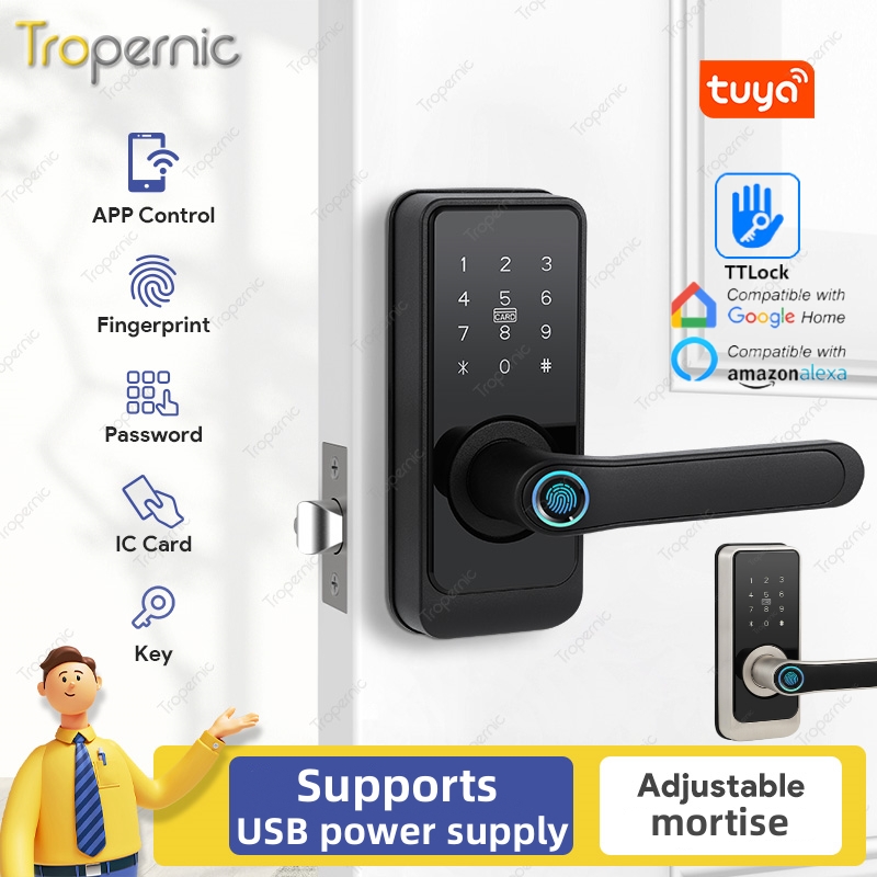 スマートデッドボルト Tuya SmartLife Wifi - Smart Lock Deadbolt Keypad Bluetooth のレビューと価格