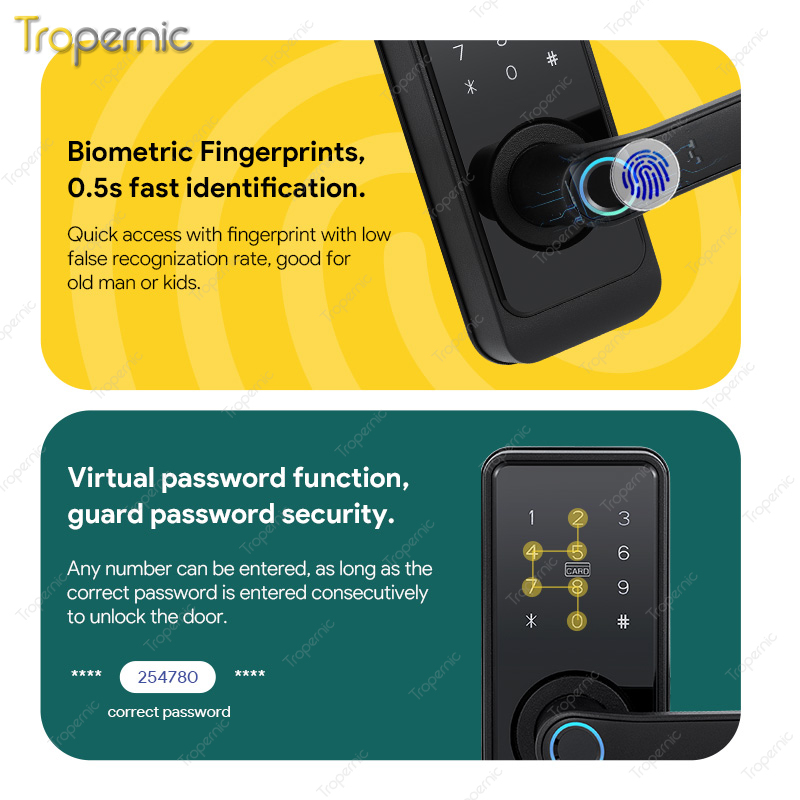 スマートデッドボルト Tuya SmartLife Wifi - Smart Lock Deadbolt Keypad Bluetooth のレビューと価格