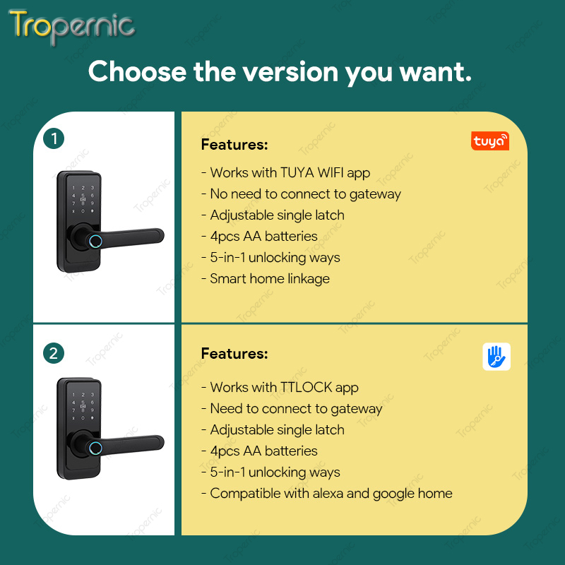スマートデッドボルト Tuya SmartLife Wifi - Smart Lock Deadbolt Keypad Bluetooth のレビューと価格