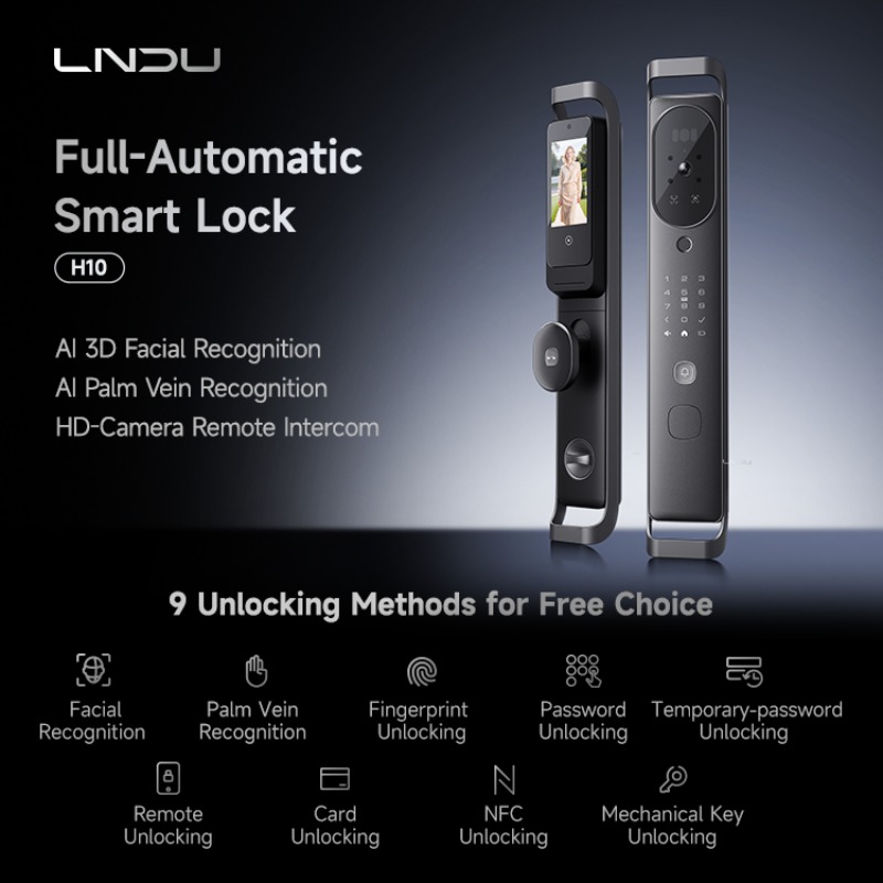 【2026】LNDU H10 ビジュアルデュアルカメラ搭載  - Smart Door Lock With Camera Intercom のレビューと価格