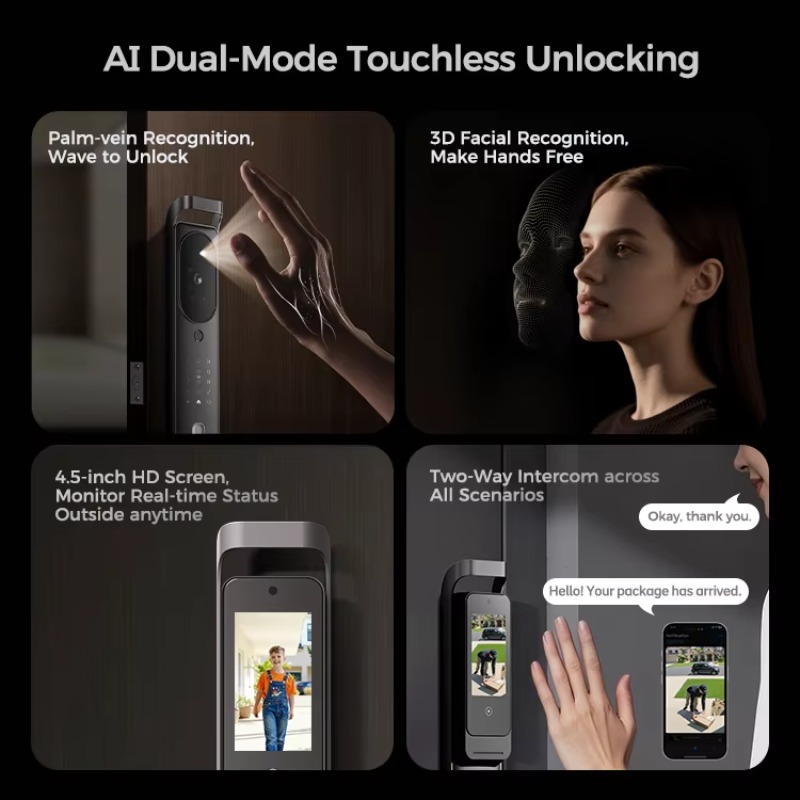 【2026】LNDU H10 ビジュアルデュアルカメラ搭載  - Smart Door Lock With Camera Intercom のレビューと価格