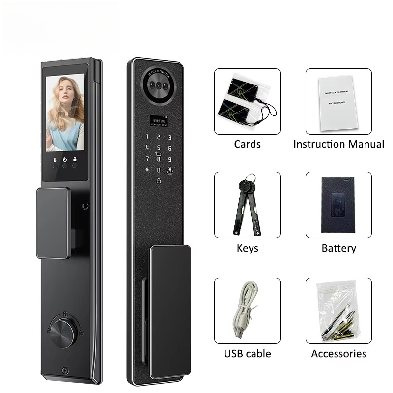 Tuya WiFi スマートドアロック、家庭用生体認証指紋ロ - Smart Door Lock Fingerprint Wifi のレビューと価格