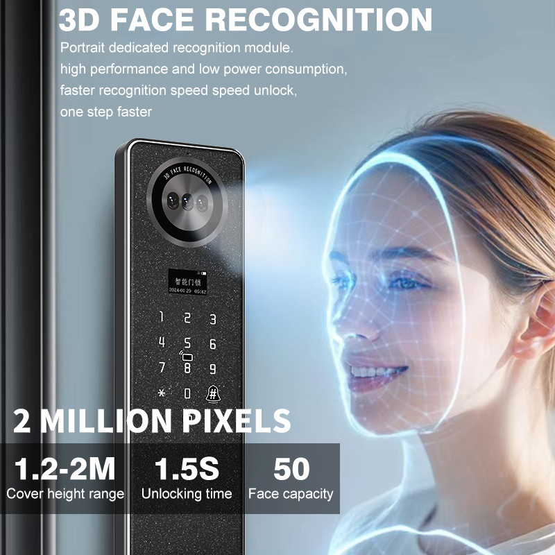 Tuya WiFi スマートドアロック、家庭用生体認証指紋ロ - Smart Door Lock Fingerprint Wifi のレビューと価格