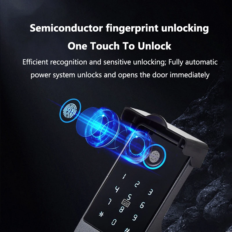 TTLockバージョンスマートロック内蔵ゲートウェイTuya - Smart Rim Lock Wifi Fingerprint のレビューと価格