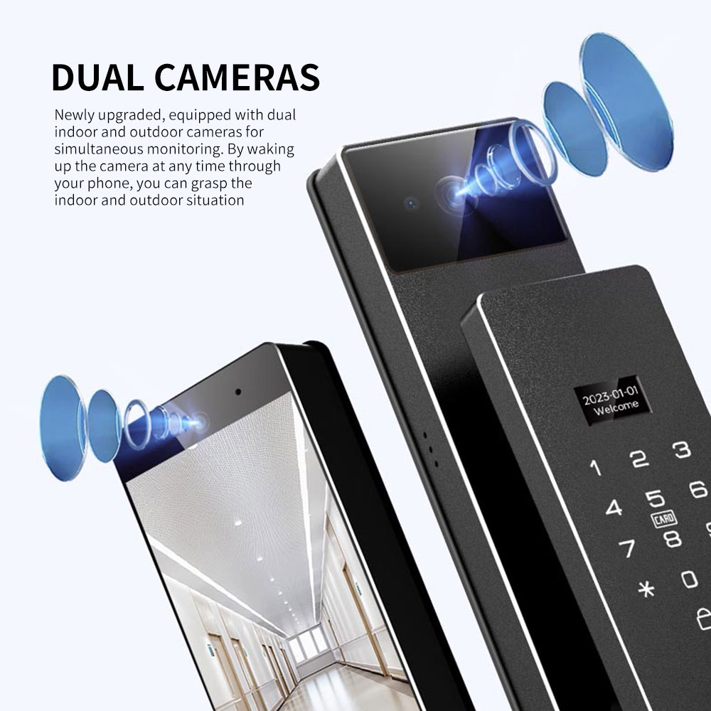 ハイエンド住宅用掌紋J-link Wifi 3D顔認証デジタ - Smart Door Lock 3D Face Palm Vein のレビューと価格