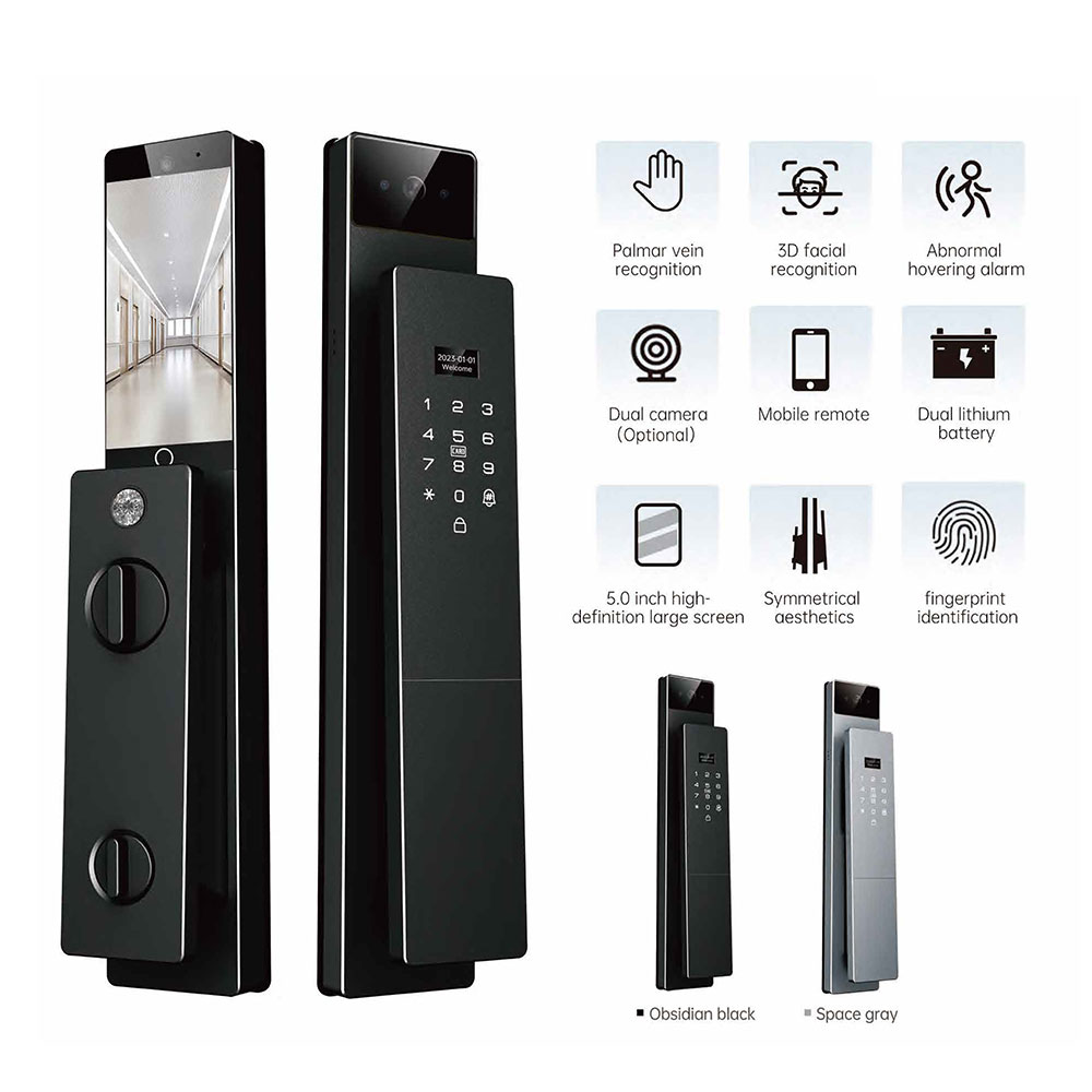 ハイエンド住宅用掌紋J-link Wifi 3D顔認証デジタ - Smart Door Lock 3D Face Palm Vein のレビューと価格