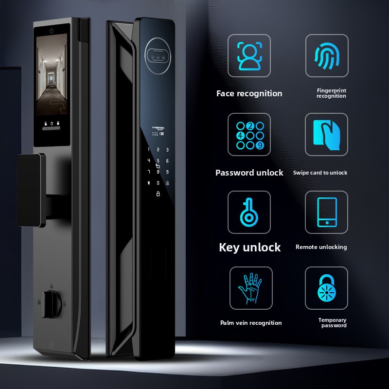 ビジュアルスマートドアロック 3D顔認証 HD屋内スクリーン - Smart Door Lock With Camera Intercom のレビューと価格