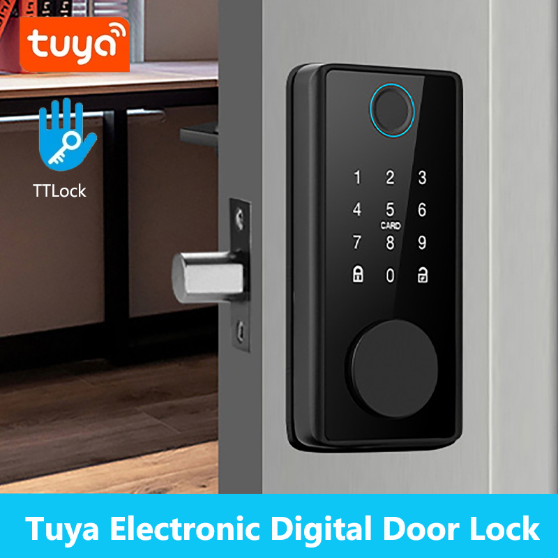 スマート指紋認証デッドボルトロック（ラッチ/ドアセンサー付き - Smart Door Lock Tuya App のレビューと価格