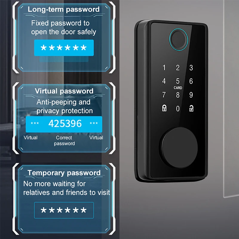 スマート指紋認証デッドボルトロック（ラッチ/ドアセンサー付き - Smart Door Lock Tuya App のレビューと価格