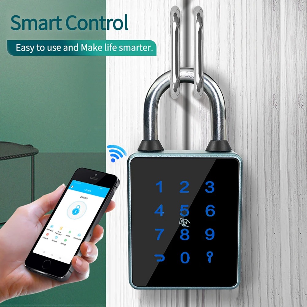 Tuya-盗難防止ラゲッジバッグ,防水電子ドアロック,アプリ - Fingerprint Padlock Weatherproof のレビューと価格