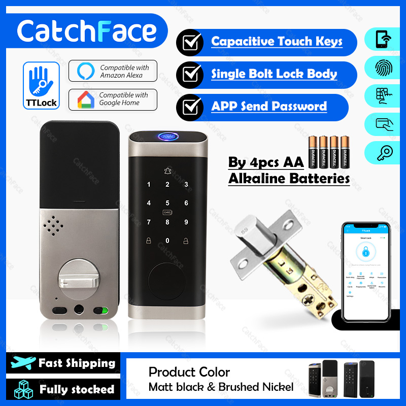 スマートデッドボルト自動ドアロックフラットC,ttlockア - Smart Lock Deadbolt Keypad Bluetooth のレビューと価格